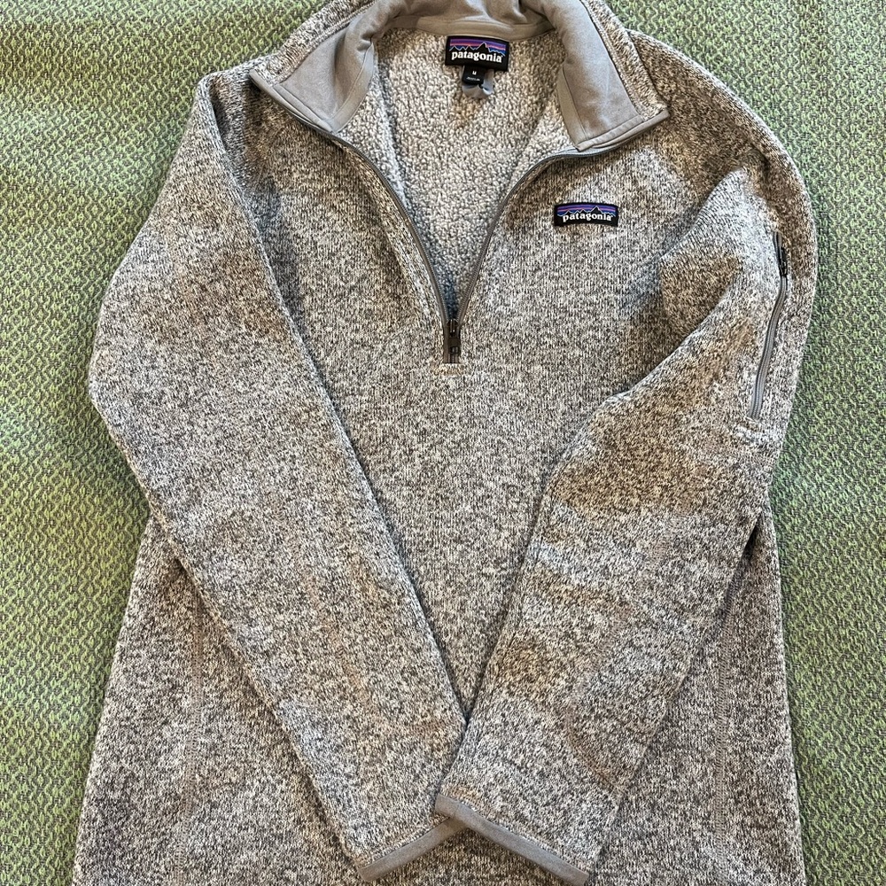 Patagonia Gray Cowl Neck Sweater Cozy Fleece
